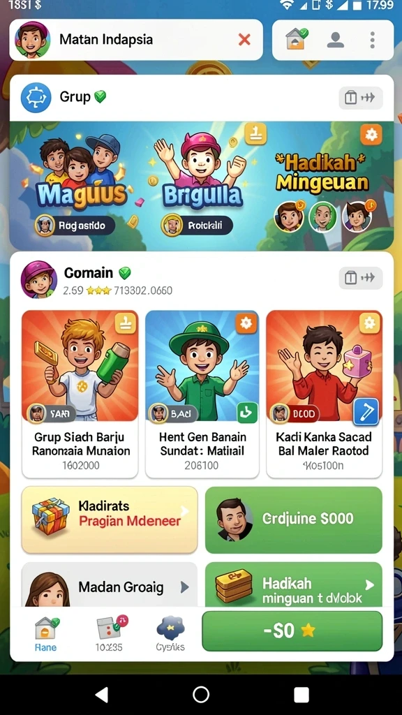 bokedomino - Fitur multiplayer yang memungkinkan bermain dengan teman.