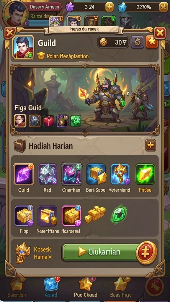 rezekigo - Screenshot memperlihatkan hadiah yang didapat pemain.